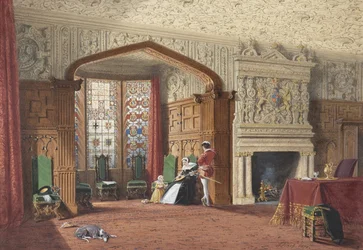 Ein elisabethanisches Zimmer in Lyme Hall, Cheshire